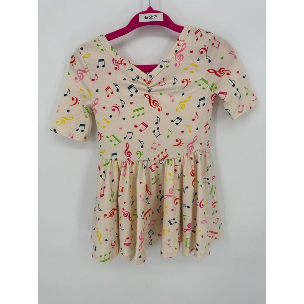Dotdotsmile Girls Dress Size 6/12 Months Music Notes Print NWT